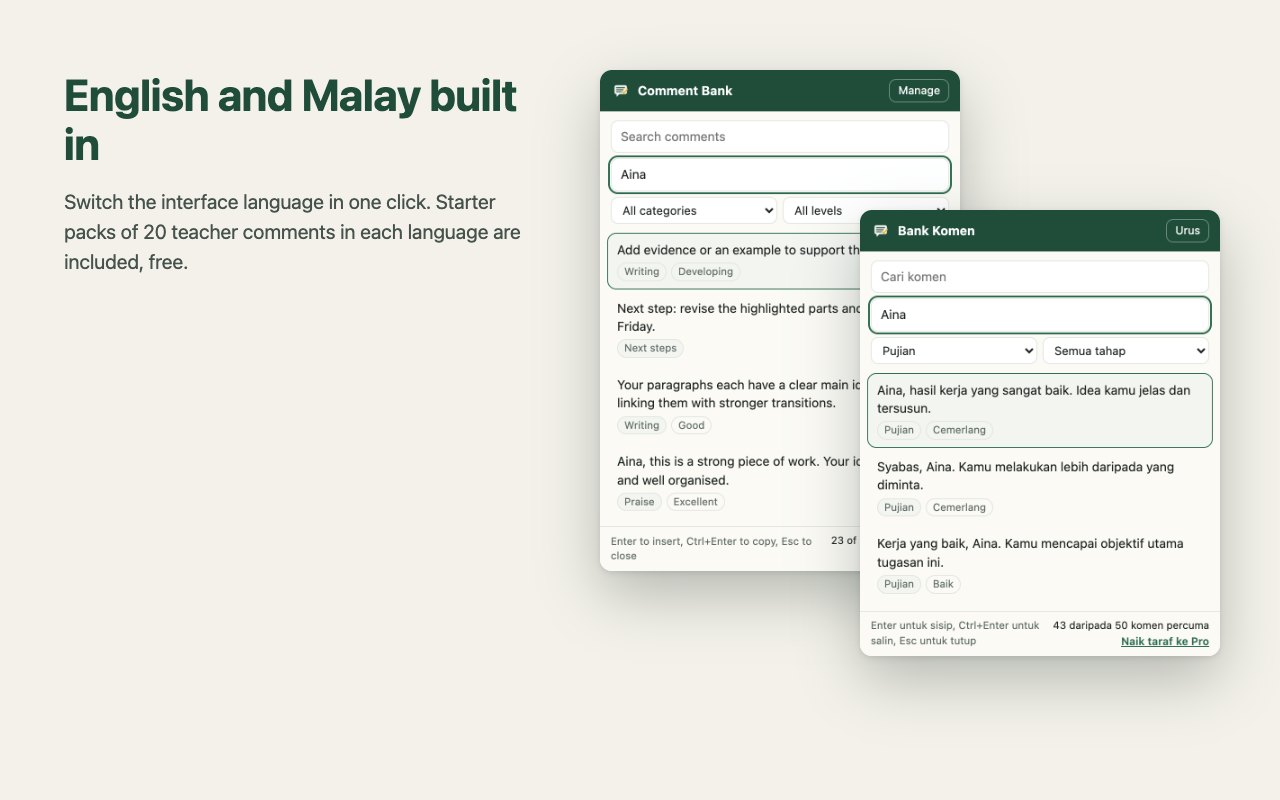 The picker in English and in Malay side by side